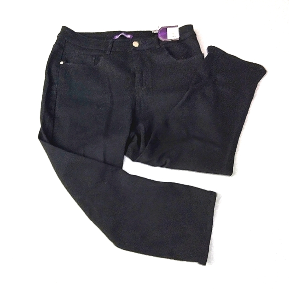 Silver Crush Premium Denim black Capri jeans size 14W High Quality nice stretch